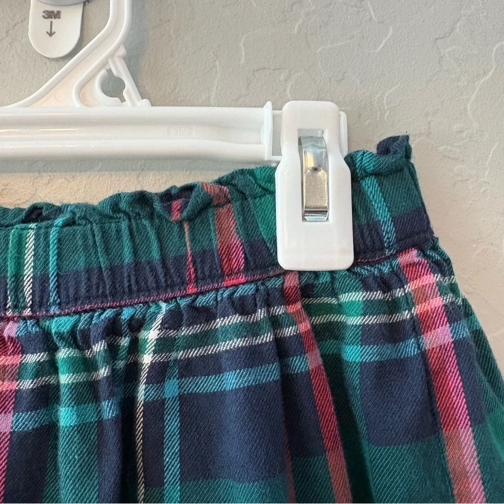 Gymboree green, blue, pink and red plaid print girls skirt size XS 4